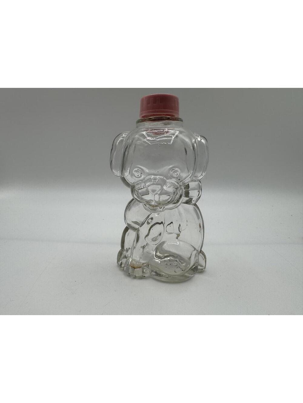 Vintage Manon Freres style Puppy Dog Perfume Bottle Jar with Pink Lid